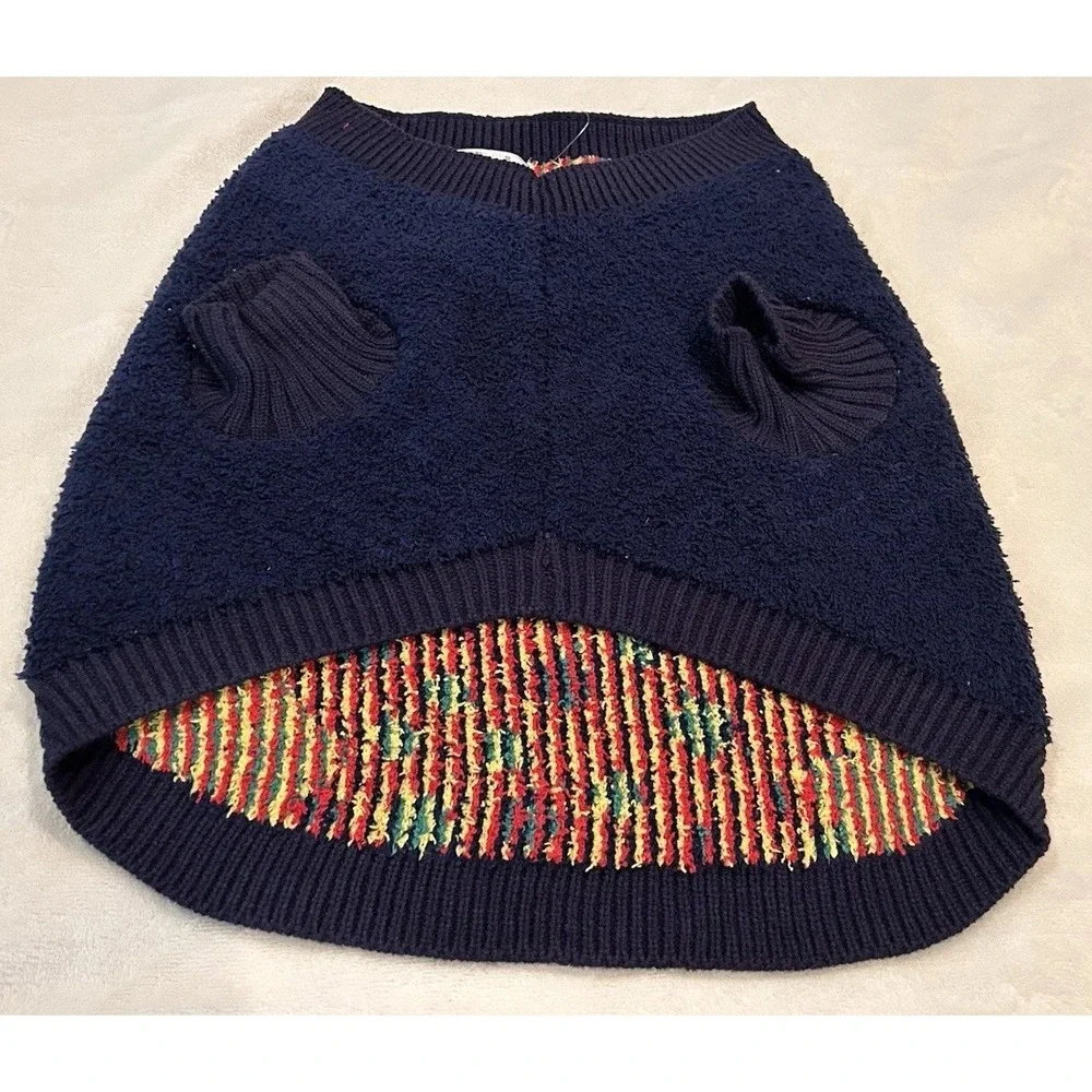 Old Navy Size Large Pet/ Dog Christmas Sweater Blue Christmas tree NEW‎